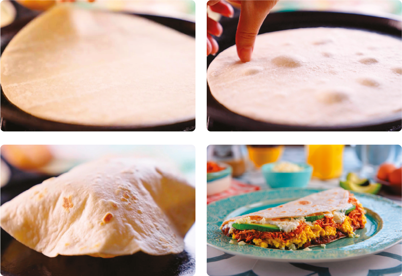 Varias tortillas caseras