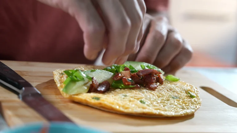 Quesadilla huevo y tocino